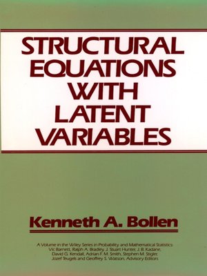 cover image of Structural Equations with Latent Variables